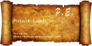 Putnik Eugén névjegykártya